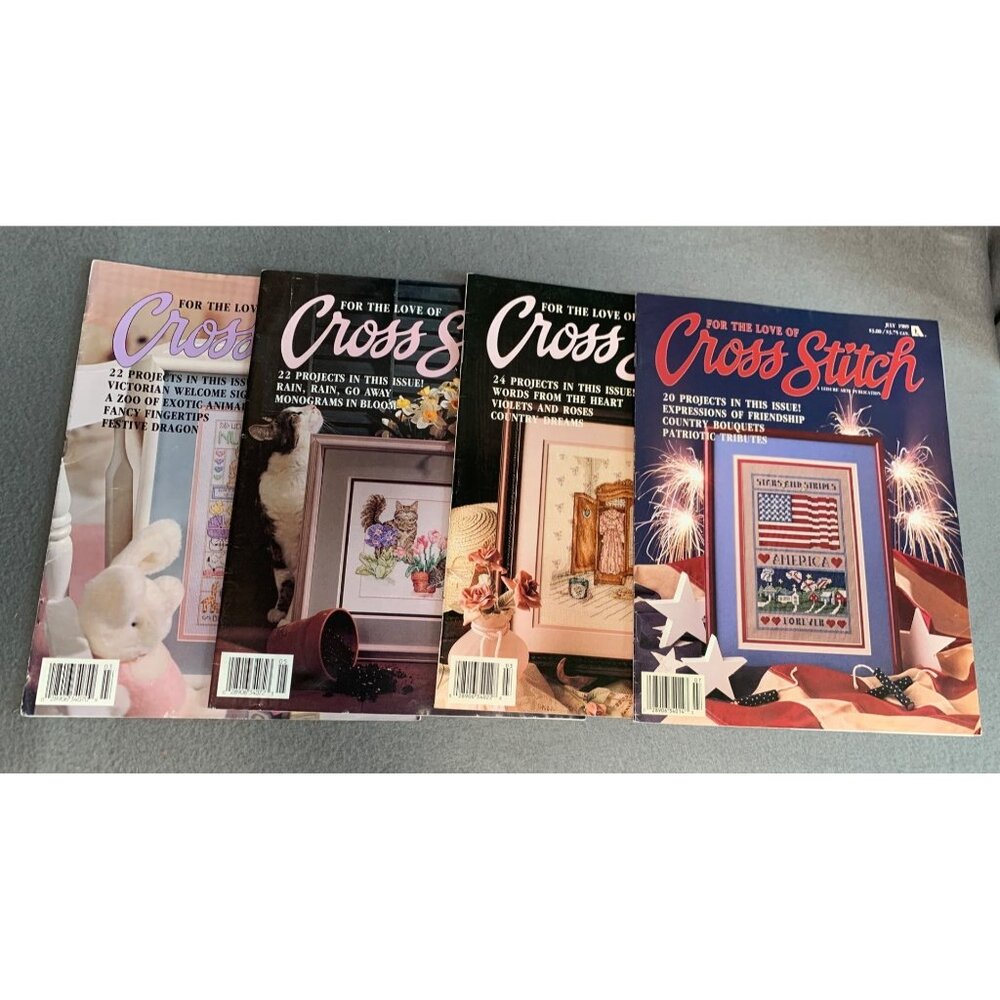 For The Love Of Cross Stitch Magazines Lot of 4